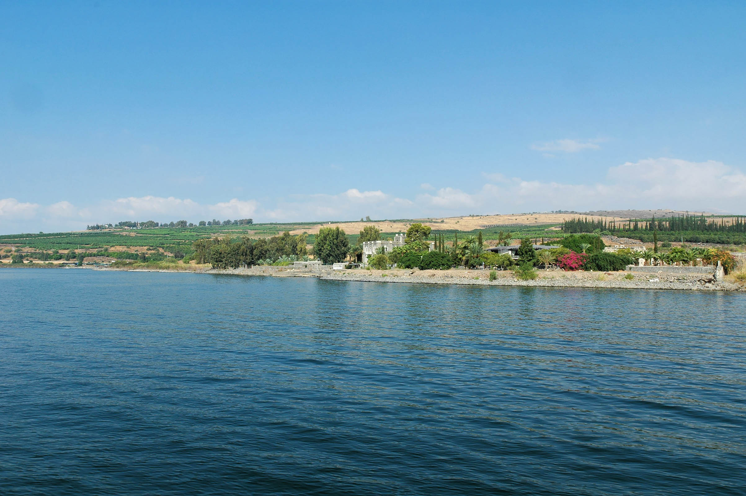 Capernaum and Mount of Beatitudes - suggested location of Yeshua's teachings we call 'the Sermon on the Mount' (Matthew 5-7). Courtesy of the [Pictorial Library of Bible Lands](https://www.bibleplaces.com)